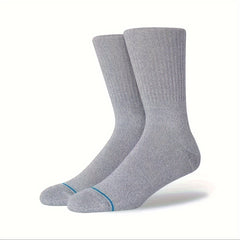 3 Pairs Solid Mid calf Casual Socks for Men