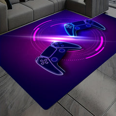 Colorful Game Console Floor Carpet Enhances Gaming Experience