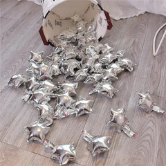 50pcs Star Foil Balloons 12 Pink Golden Silver Party Decoration