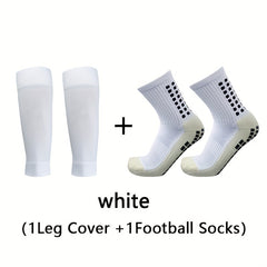 2pcs Men's Non slip Thickened Mid calf Football Socks