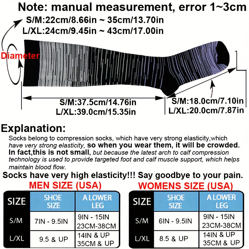 Compression Knee High Socks For Men And Women - Medical Grade