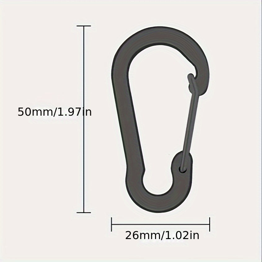 9pcs Aluminum Alloy Carabiner Hooks for Outdoor Activities