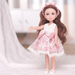 14 Inch BJD Doll Full Vinyl Doll with Clothes for Kids Girl Gift