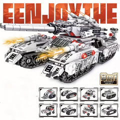 Tank Building Block Set 8 in 1 Battle Model Military Hobby Collection