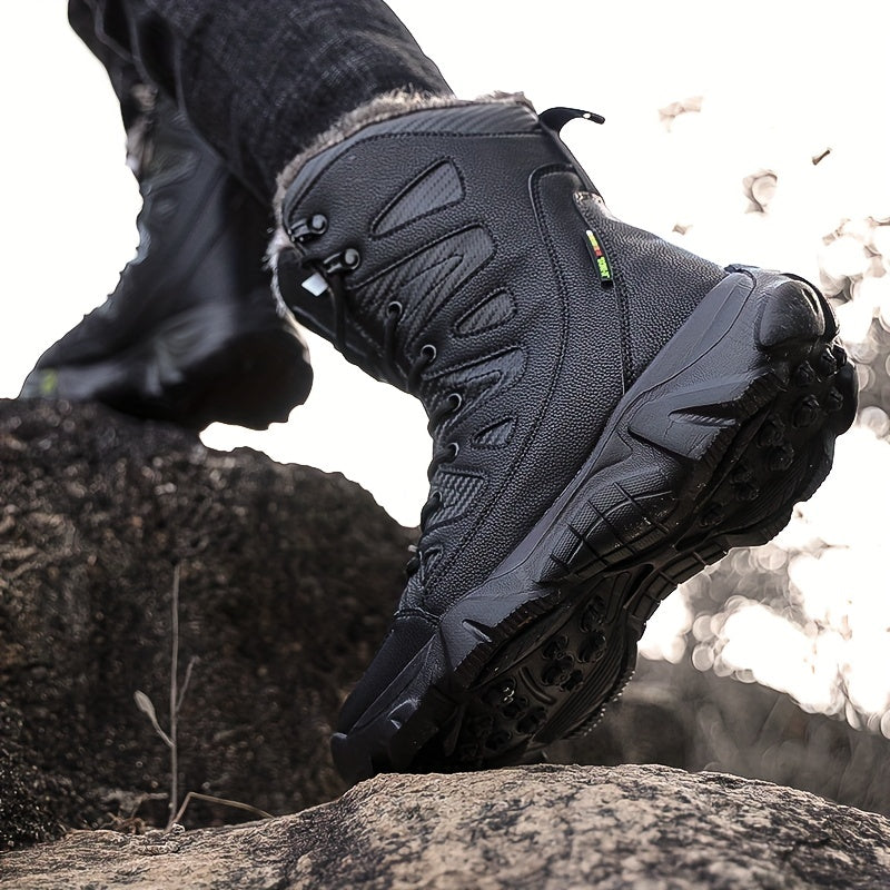 Men's Warm Fleece Snow Boots Cozy Ankle Boots