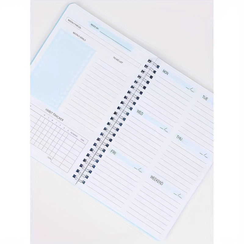 52 Sheets Weekly Planners Self Filling Schedule Coil Notebook
