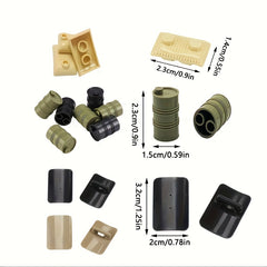 20pcs Small Size Parts Barrel Sandbag Shield Military Model Puzzle DIY Parts