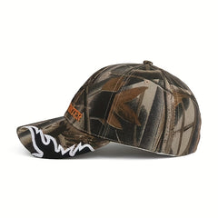 Embroidered Deer Head Fishing Sunshade Hat Baseball Cap