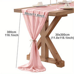 Boho Chiffon Table Runner for Wedding Reception