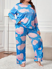 Claud & Sky Print Long Sleeve Pajamas Set