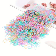 1000pcs Colorful Hair Ties Mini Elastic Bands Set Girls Gift