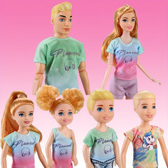 Happy Family 11.5 Inch Doll Toy Set Casual Outfit Husband Wife Daughter Son