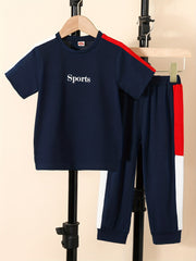 Boys Sports Outfit T shirt & Pants Kids Summer Clothes Sets