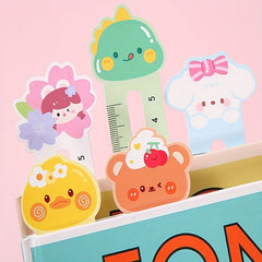50pcs Cute Animal Bookmark Ruler Set for Students