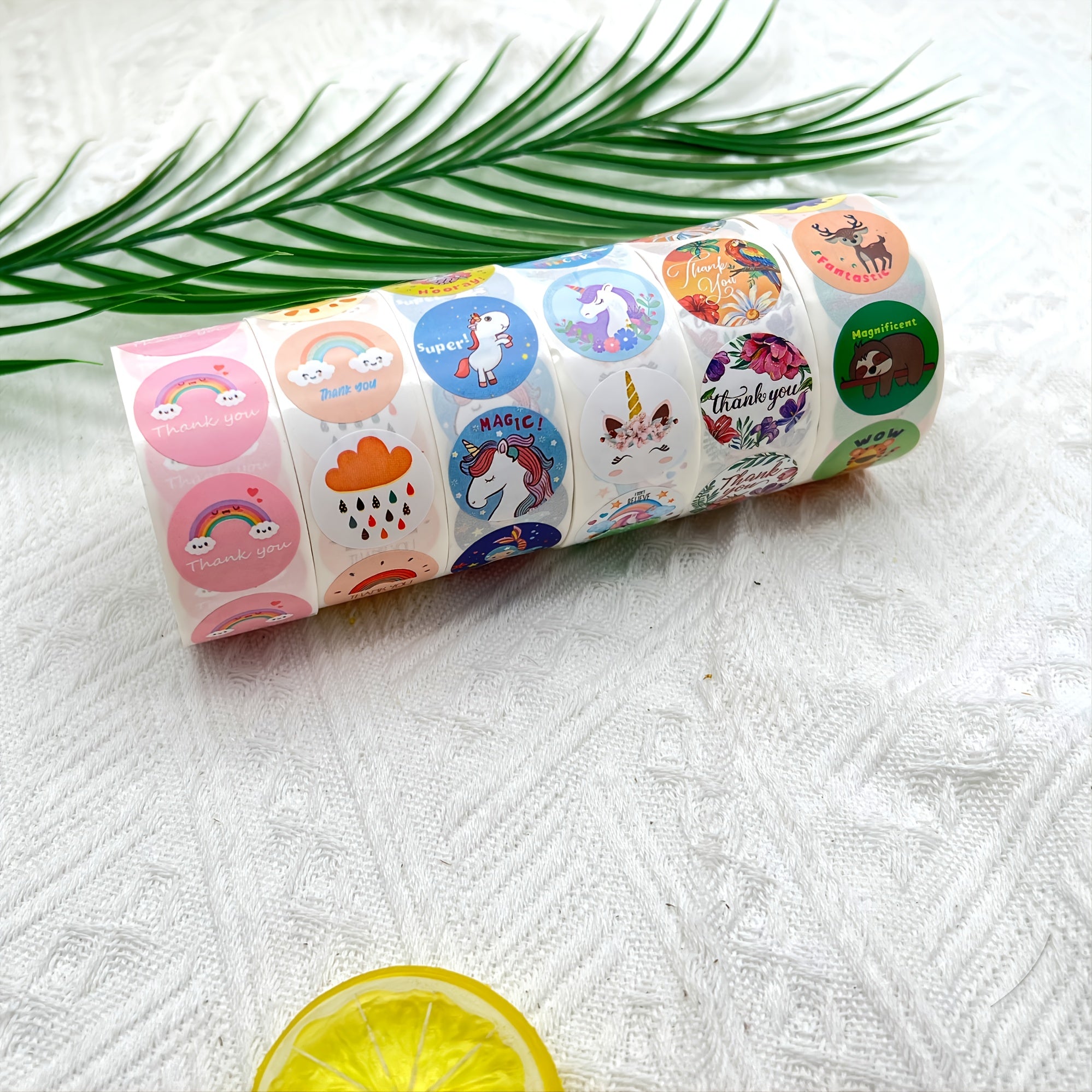 500pcs 1in Small Round Stickers, Cartoon Design for Gifts, Books, Water Bottles