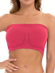 2pcs Invisible Strapless Bandeau Bras Soft & Comfy Stretch Everyday Bra