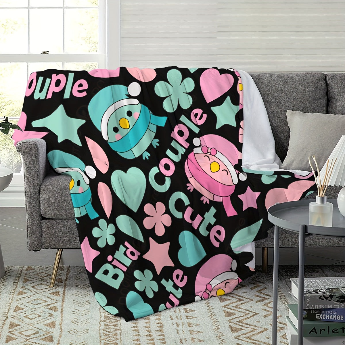 Cartoon Printed Blanket for Home & Outdoor Use