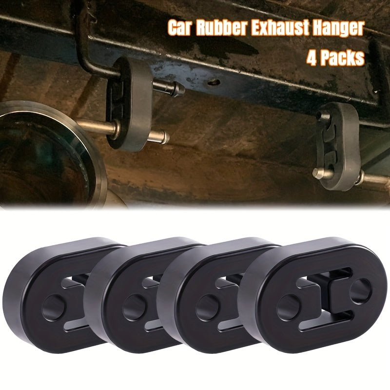 4pcs Universal Rubber Exhaust Hanger Muffler 2 Hole 0.47in Insulator Support