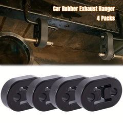 4pcs Universal Rubber Exhaust Hanger Muffler 2 Hole 0.47in Insulator Support