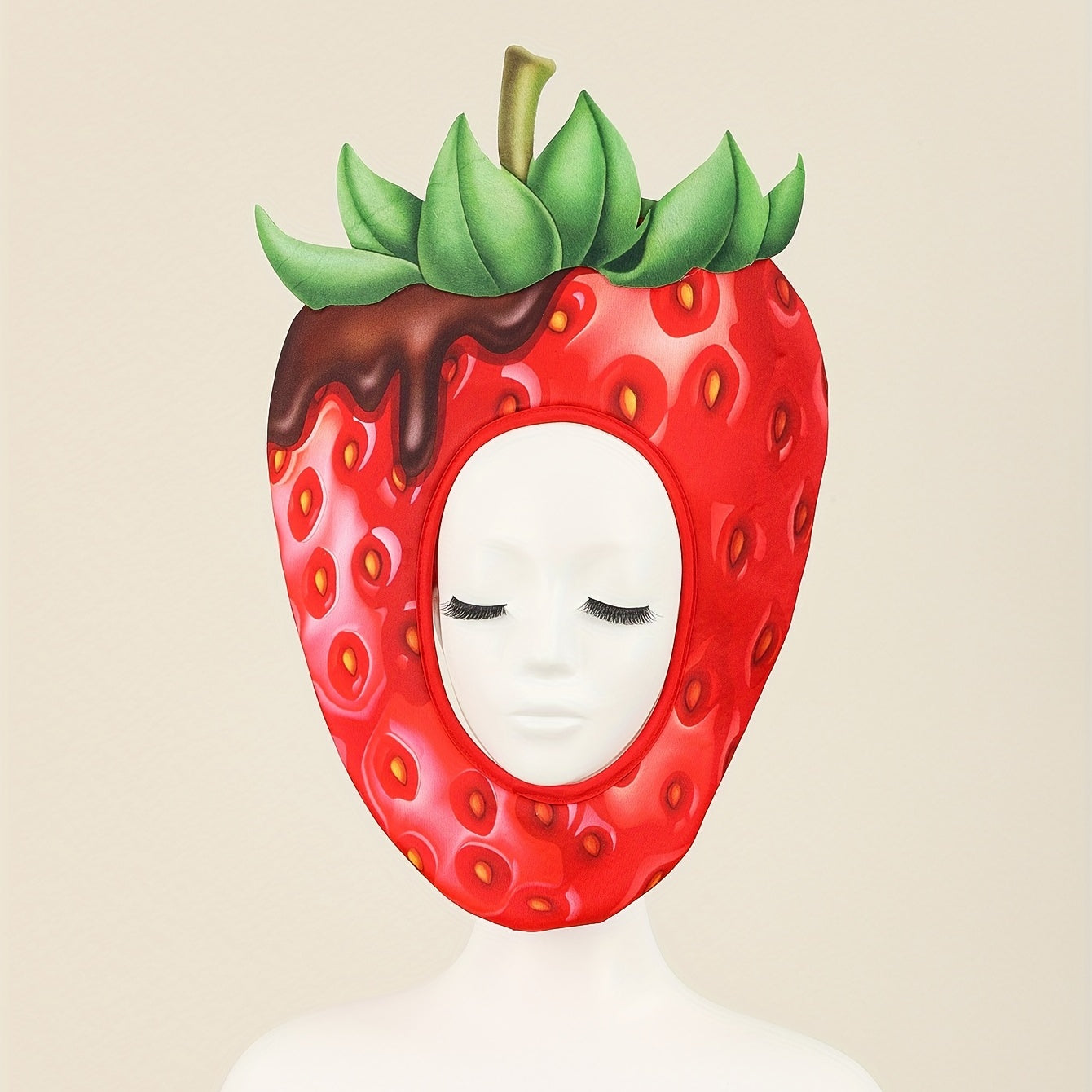 Red Strawberry Hat Fruit Carnival Costume Headgear
