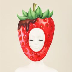 Red Strawberry Hat Fruit Carnival Costume Headgear