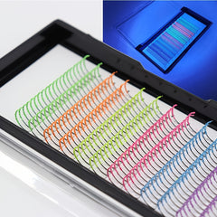 UV Fluorescent False Eyelashes with Glitter - Dramatic Fairy Colors