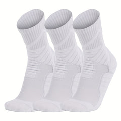 3 Pairs Thickened Non slip Basketball Crew Socks