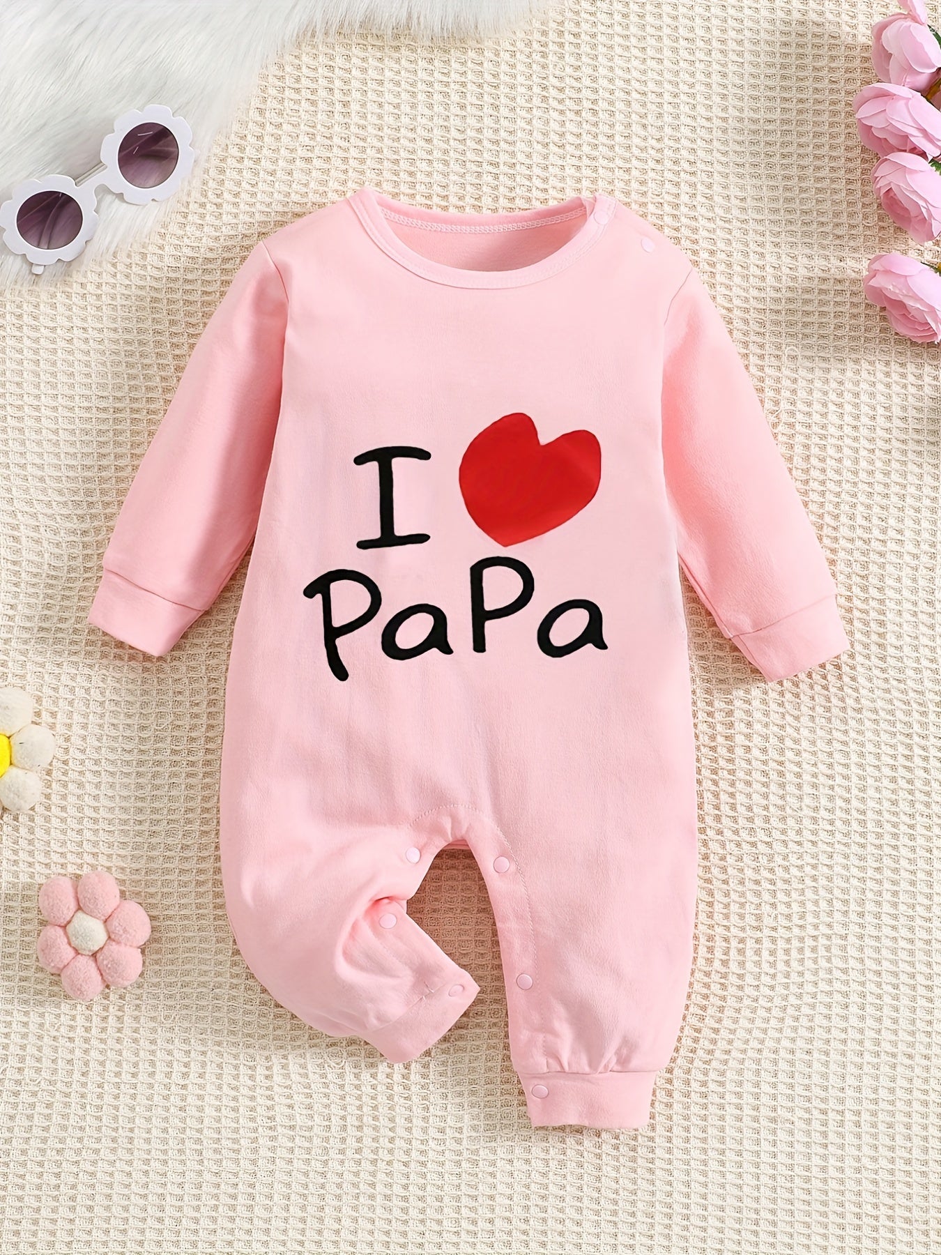 Mama&PaPa Baby Onesie Long Sleeve Cotton Unisex Newborn Romper