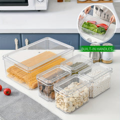 5pcs Refrigerator Storage Box Food Egg Dumpling Transparent Kitchen Accessories