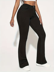 High Stretch Flared Jeans Bell Bottom Wide Legs Versatile Denim Pants