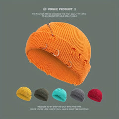 Winter Warm Knitted Woolen Hat Men Women Melon Skin Hat