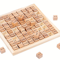 Wooden Math Multiplication 1-9 Times Tables Board Game