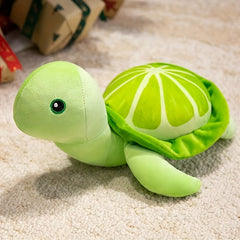 Lemon Turtle Plush Toy Soft Green Yellow Stuffed Animal Spots