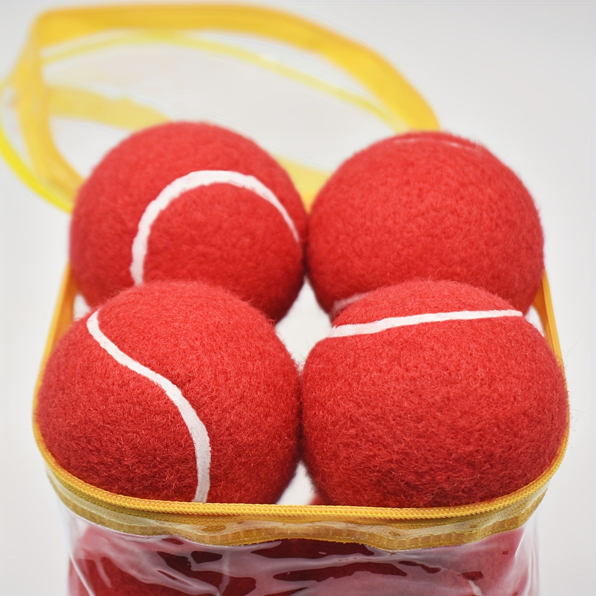 12pcs Portable Durable Tennis Rubber Ball for Beginners Red