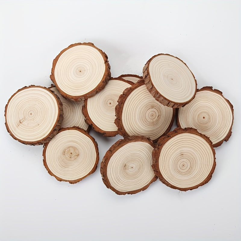 5pcs Wood Slices Craft Kit Circles Christmas Ornaments Wedding DIY Crafts