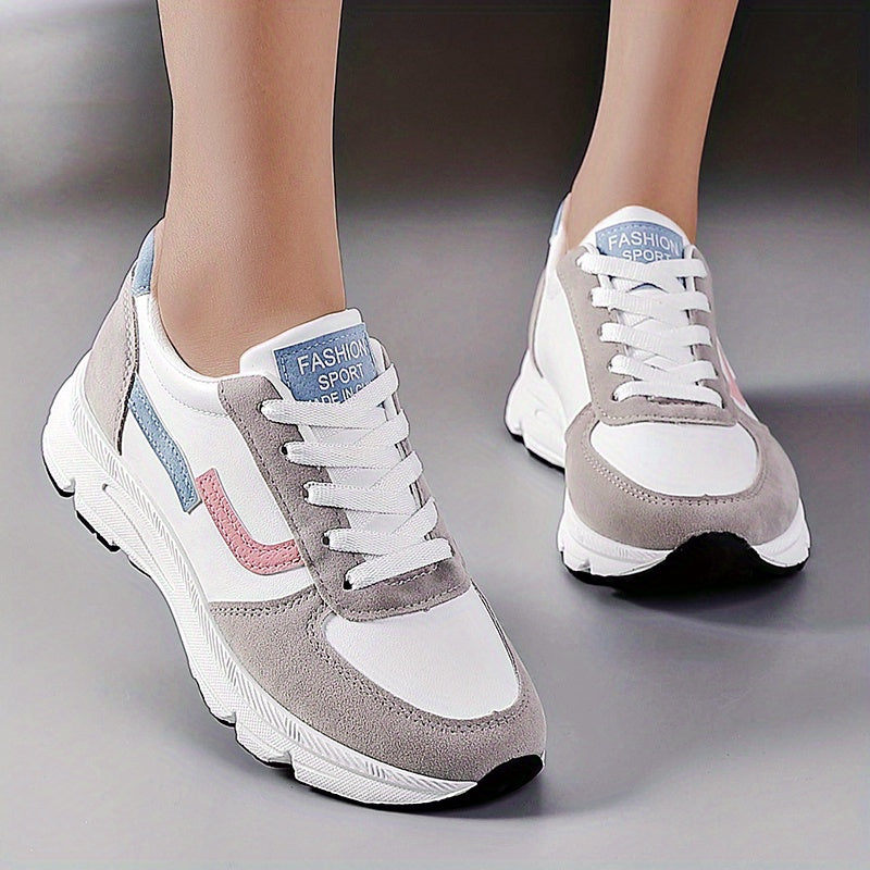 Women's Colorblock Non-slip Sneakers Soft Sole Casual Shoes