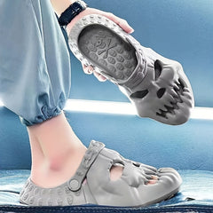 Men's Skull Clog Slides Casual Slippers