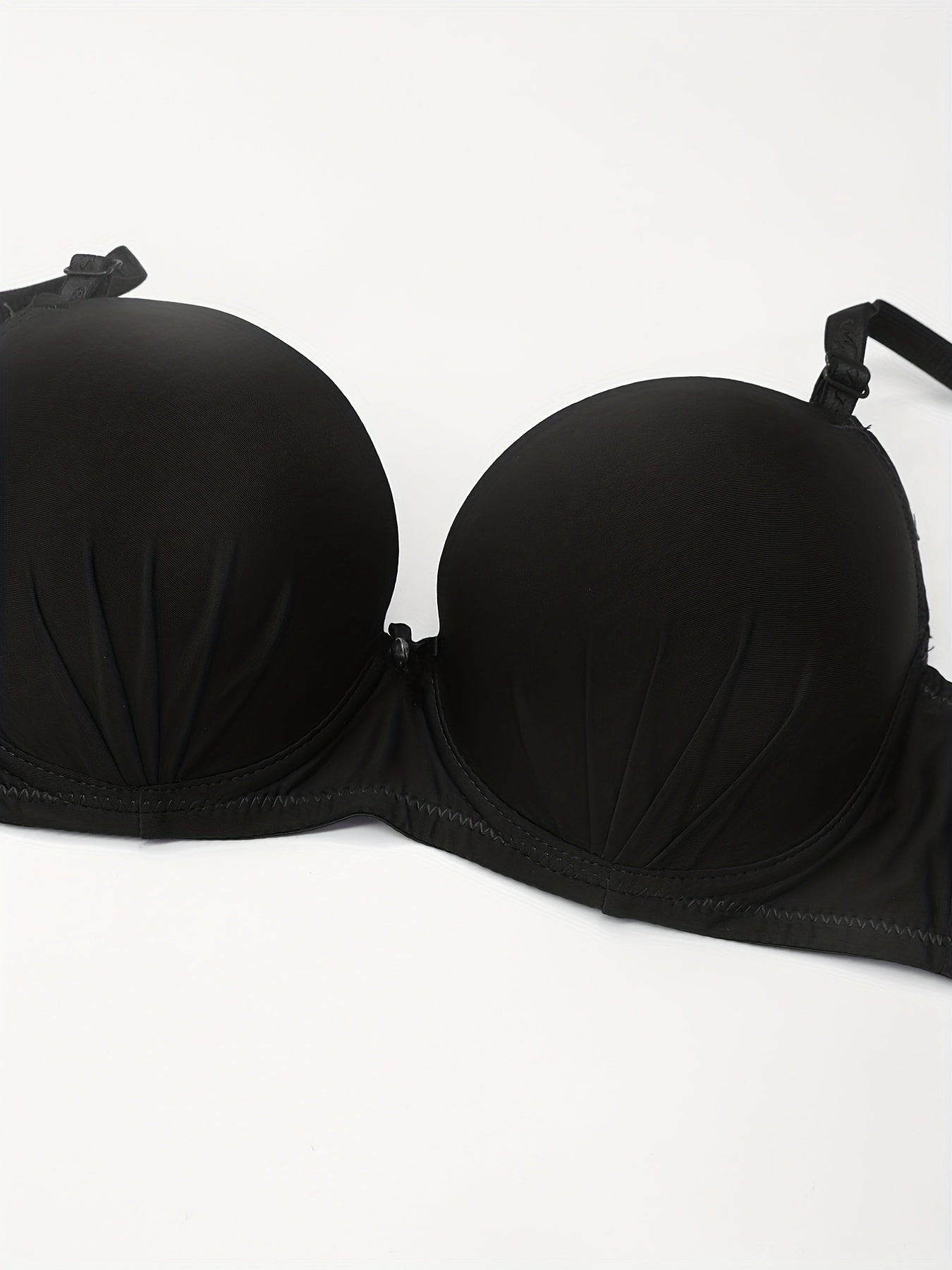 Solid Push Up Bra Comfy & Breathable Women's T Shirt Bra