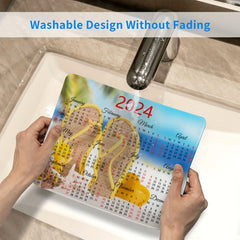 Calendar Mouse Pad with Stitched Edge Non Slip Base