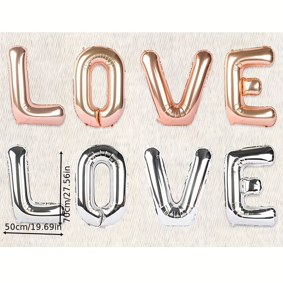 Love Shaped Balloon Champagne Wedding Decor