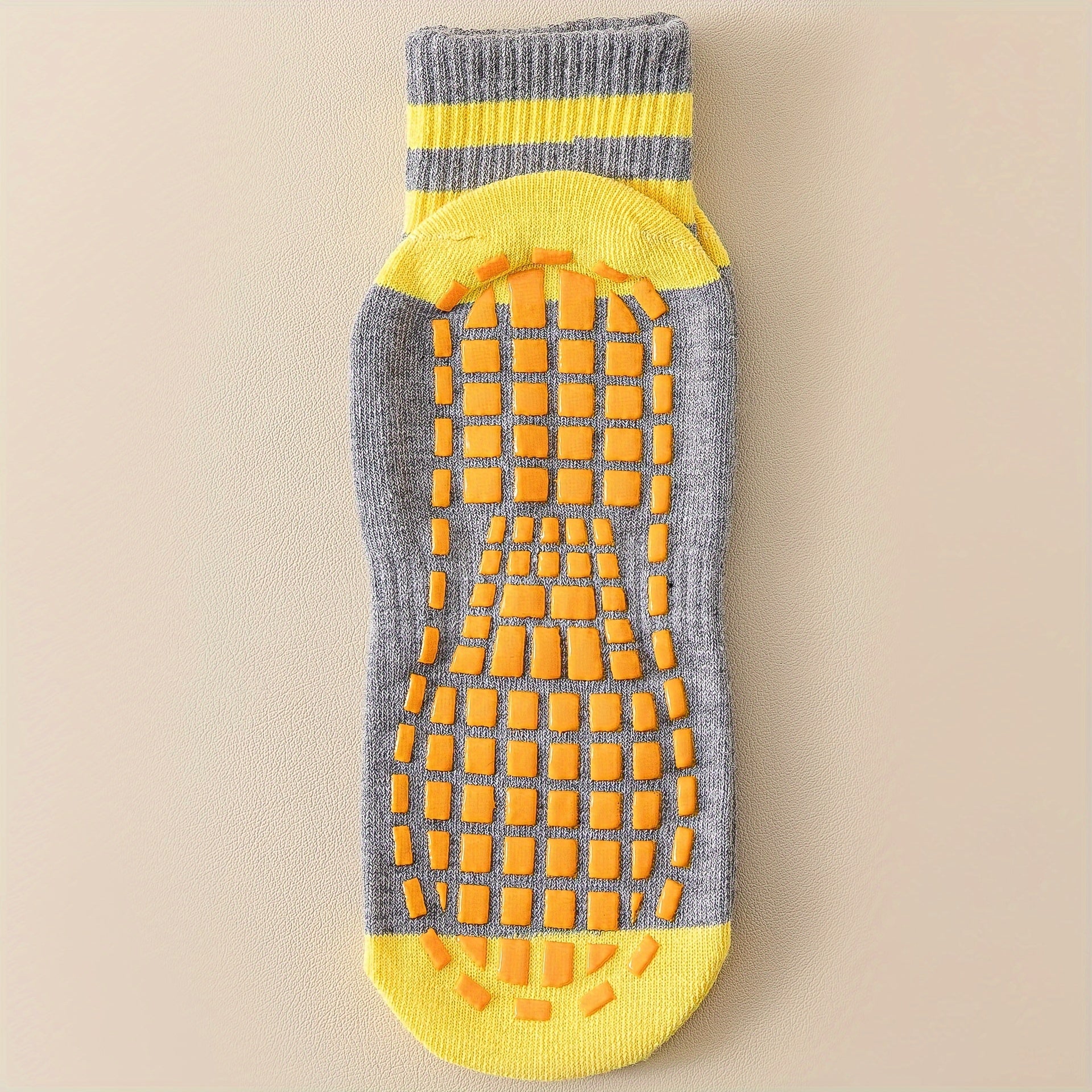3 Pairs Baby Girl Non Slip Socks Rubber Dot Bottom Cotton Blend