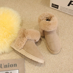 Non Slip Thickened Medium Tube Snow Boots Comfortable Warm Outdoor Shoes