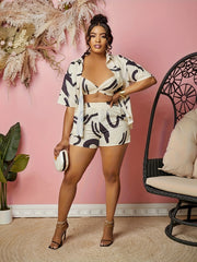 Sexy Graffiti Print 3pcs Set
