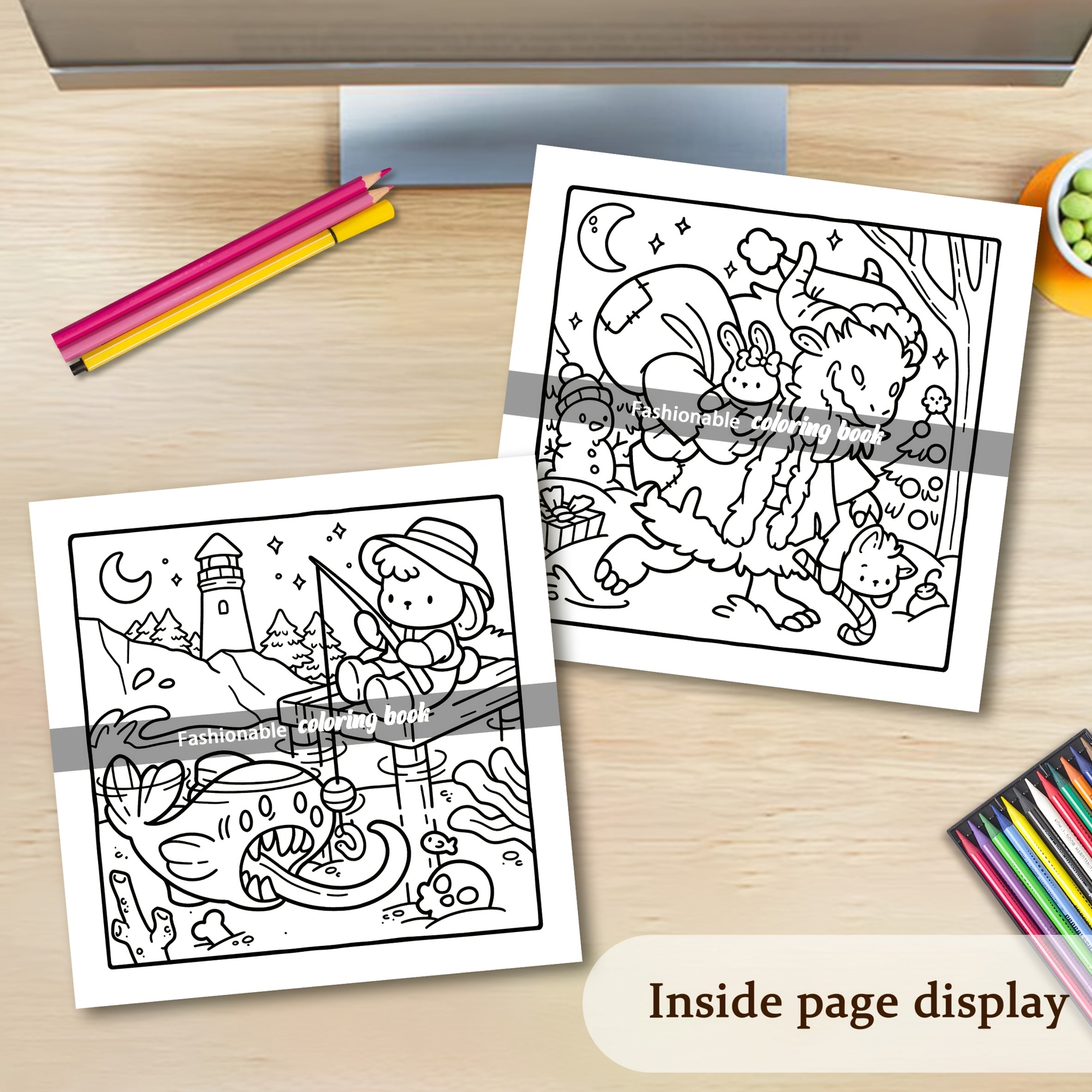 Spooky Moments Adult Coloring Book Single Sided Print