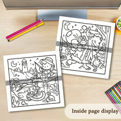 Spooky Moments Adult Coloring Book Single Sided Print