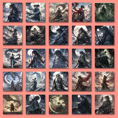 54pcs Swordsman Pvc Waterproof Stickers Laptop Luggage Notebook Bike Cup