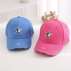Kids Star Embroidered Baseball Cap Sun Screen Sport Hat