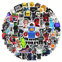 50pcs Toilet Man Stickers Waterproof Decorative Stickers