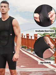 Men's Cycling Bib Shorts 4D Padded High Stretch Road Bike Bib Biking Shorts