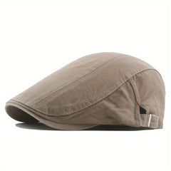 Men's Classic Cotton Newsboy Hat Vintage Cabbie Cap